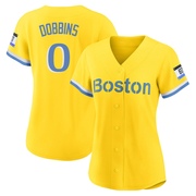 Gold/Light Authentic Hunter Dobbins Women's Boston Red Sox Blue 2021 City Connect Player Jersey