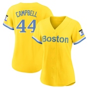 Gold/Light Authentic Isaiah Campbell Women's Boston Red Sox Blue 2021 City Connect Player Jersey