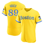 Gold/Light Authentic Tanner Houck Men's Boston Red Sox Blue 2021 City Connect Jersey