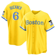 Gold/Light Replica Bill Buckner Men's Boston Red Sox Blue 2021 City Connect Player Jersey