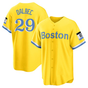 Gold/Light Replica Bobby Dalbec Youth Boston Red Sox Blue 2021 City Connect Player Jersey