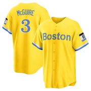 Gold/Light Replica Reese McGuire Men's Boston Red Sox Blue 2021 City Connect Player Jersey