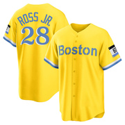 Gold/Light Replica Robbie Ross Jr. Youth Boston Red Sox Blue 2021 City Connect Player Jersey