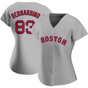 Gray Authentic Brennan Bernardino Women's Boston Red Sox Road Jersey