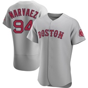 Gray Authentic Carlos Narvaez Men's Boston Red Sox Road Jersey