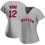 Gray Authentic Connor Wong Women's Boston Red Sox Road Jersey