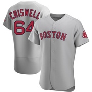 Gray Authentic Cooper Criswell Men's Boston Red Sox Road Jersey