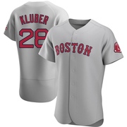 Gray Authentic Corey Kluber Men's Boston Red Sox Road Jersey