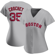 Gray Authentic Garrett Crochet Women's Boston Red Sox Road Jersey