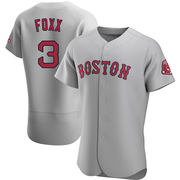 Gray Authentic Jimmie Foxx Men's Boston Red Sox Road Jersey