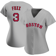 Gray Authentic Jimmie Foxx Women's Boston Red Sox Road Jersey