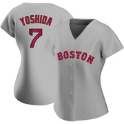 Gray Authentic Masataka Yoshida Women's Boston Red Sox Road Jersey