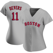 Gray Authentic Rafael Devers Women's Boston Red Sox Road Jersey