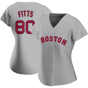 Gray Authentic Richard Fitts Women's Boston Red Sox Road Jersey