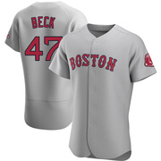 Gray Authentic Rod Beck Men's Boston Red Sox Road Jersey