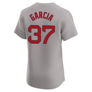 Gray Elite Jhostynxon Garcia Men's Boston Red Sox Road Jersey