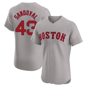 Gray Elite Patrick Sandoval Men's Boston Red Sox Road Jersey