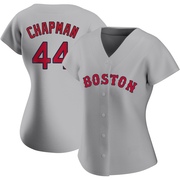 Gray Replica Aroldis Chapman Women's Boston Red Sox Road Jersey