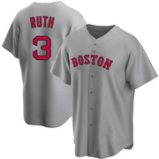 Gray Replica Babe Ruth Youth Boston Red Sox Road Jersey