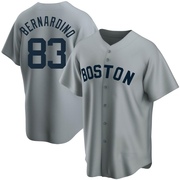 Gray Replica Brennan Bernardino Youth Boston Red Sox Road Cooperstown Collection Jersey