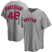 Gray Replica Chase Anderson Men's Boston Red Sox Road Jersey