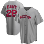 Gray Replica Corey Kluber Men's Boston Red Sox Road Jersey