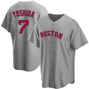 Gray Replica Masataka Yoshida Men's Boston Red Sox Road Jersey