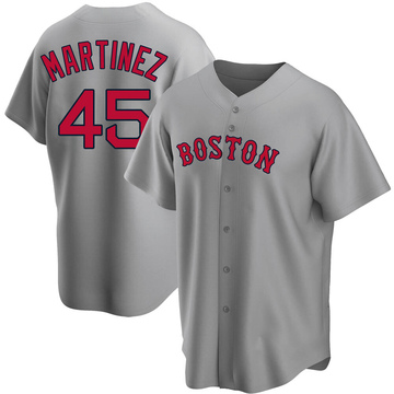 Men's Majestic Boston Red Sox #45 Pedro Martinez Replica White