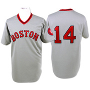 Grey Authentic Jim Rice Men's Boston Red Sox Throwback Jersey