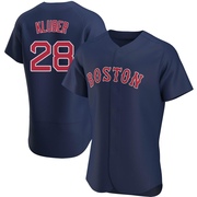 Navy Authentic Corey Kluber Men's Boston Red Sox Alternate Jersey