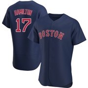 Navy Authentic David Hamilton Men's Boston Red Sox Alternate Jersey