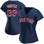 Navy Authentic Jason Varitek Women's Boston Red Sox Alternate Jersey