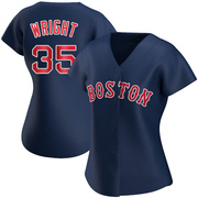 Navy Authentic Steven Wright Women's Boston Red Sox Alternate Jersey