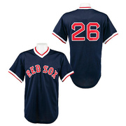 Navy Blue Authentic Wade Boggs Men's Boston Red Sox 1991 Throwback Jersey