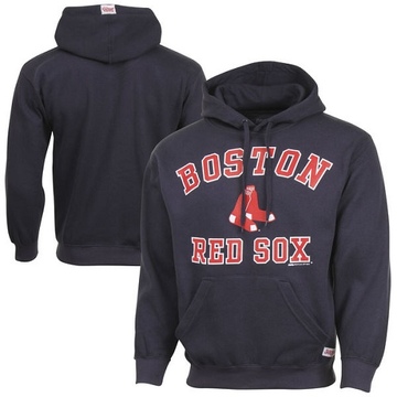 Navy Blue Men's Boston Red Sox Stitches Fastball Fleece Pullover Hoodie -