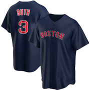 Navy Replica Babe Ruth Men's Boston Red Sox Alternate Jersey