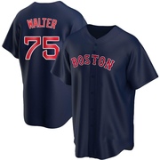 Navy Replica Brandon Walter Men's Boston Red Sox Alternate Jersey