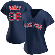 Navy Replica Eduardo Nunez Women's Boston Red Sox Alternate Jersey