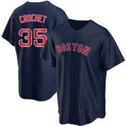 Navy Replica Garrett Crochet Youth Boston Red Sox Alternate Jersey