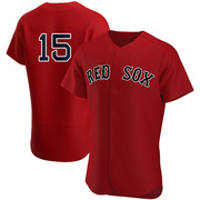 Red Authentic Dustin Pedroia Men's Boston Red Sox Alternate Team Jersey