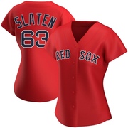 Red Authentic Justin Slaten Women's Boston Red Sox Alternate Jersey