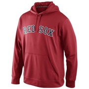 Red Men's Boston Red Sox KO Wordmark Perfomance Hoodie -