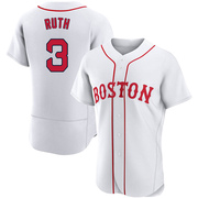 White Authentic Babe Ruth Men's Boston Red Sox 2021 Patriots' Day Jersey