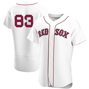 White Authentic Brennan Bernardino Men's Boston Red Sox Home Team Jersey