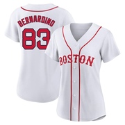 White Authentic Brennan Bernardino Women's Boston Red Sox 2021 Patriots' Day Jersey