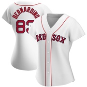 White Authentic Brennan Bernardino Women's Boston Red Sox Home Jersey