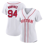 White Authentic Carlos Narvaez Women's Boston Red Sox 2021 Patriots' Day Jersey