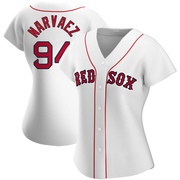 White Authentic Carlos Narvaez Women's Boston Red Sox Home Jersey