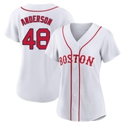 White Authentic Chase Anderson Women's Boston Red Sox 2021 Patriots' Day Jersey