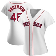 White Authentic Chase Anderson Women's Boston Red Sox Home Jersey